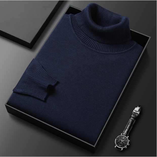 Suéter de cuello alto para hombre cómodo y elegante