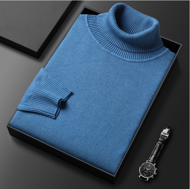 Suéter de cuello alto para hombre cómodo y elegante