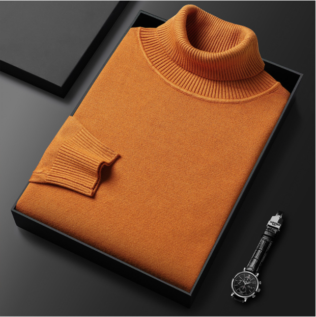 Suéter de cuello alto para hombre cómodo y elegante