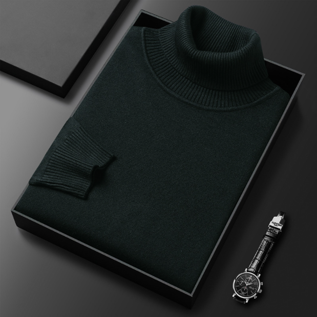 Suéter de cuello alto para hombre cómodo y elegante