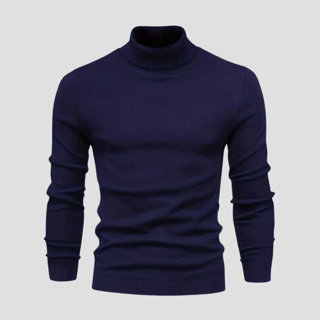 Jersey de cuello alto casual para hombre - Suave y cómodo