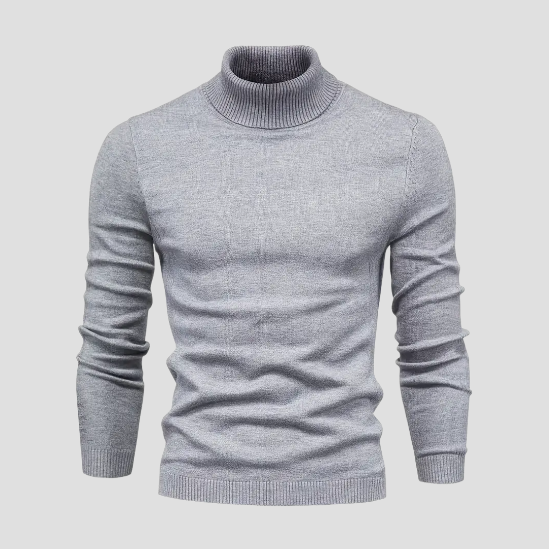 Jersey de cuello alto casual para hombre - Suave y cómodo