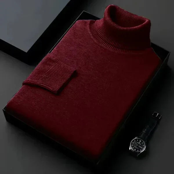 Suéter elegante de cuello alto para hombre – Calidez y confort atemporales