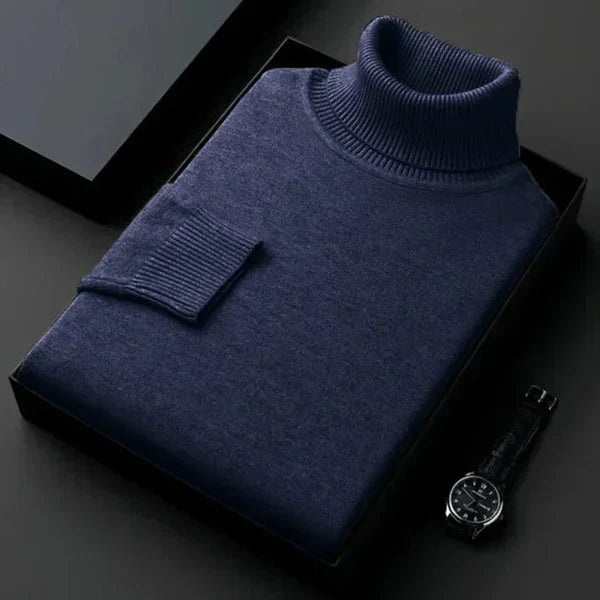 Suéter elegante de cuello alto para hombre – Calidez y confort atemporales