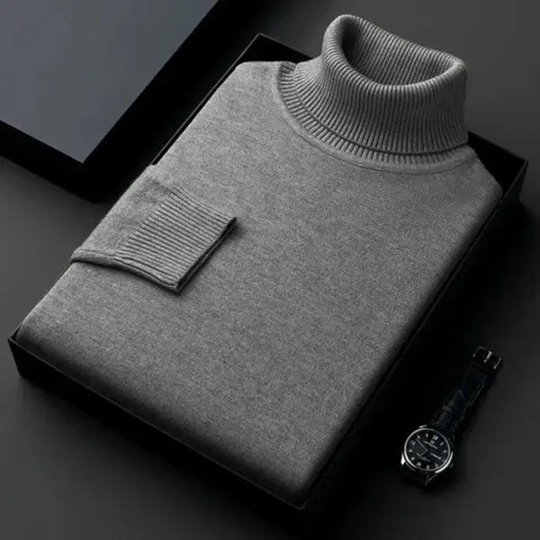 Suéter elegante de cuello alto para hombre – Calidez y confort atemporales