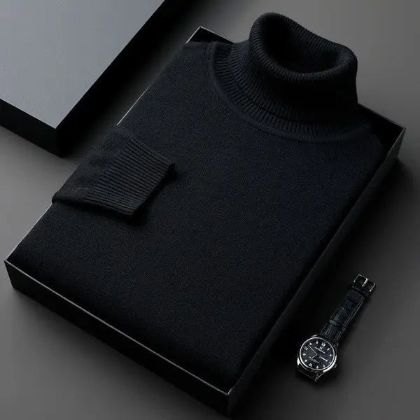Suéter elegante de cuello alto para hombre – Calidez y confort atemporales