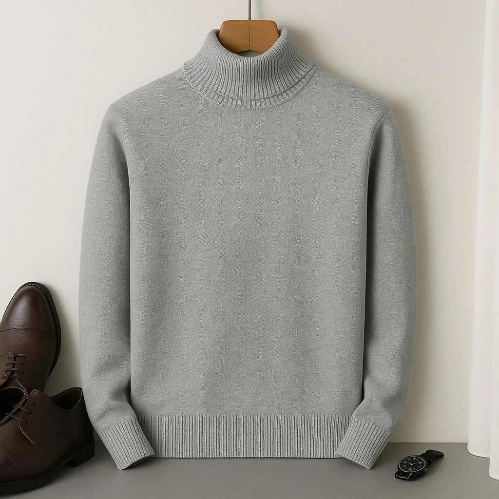 Suéter elegante de cuello alto para hombre – Calidez y confort atemporales