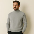 Suéter elegante de cuello alto para hombre – Calidez y confort atemporales