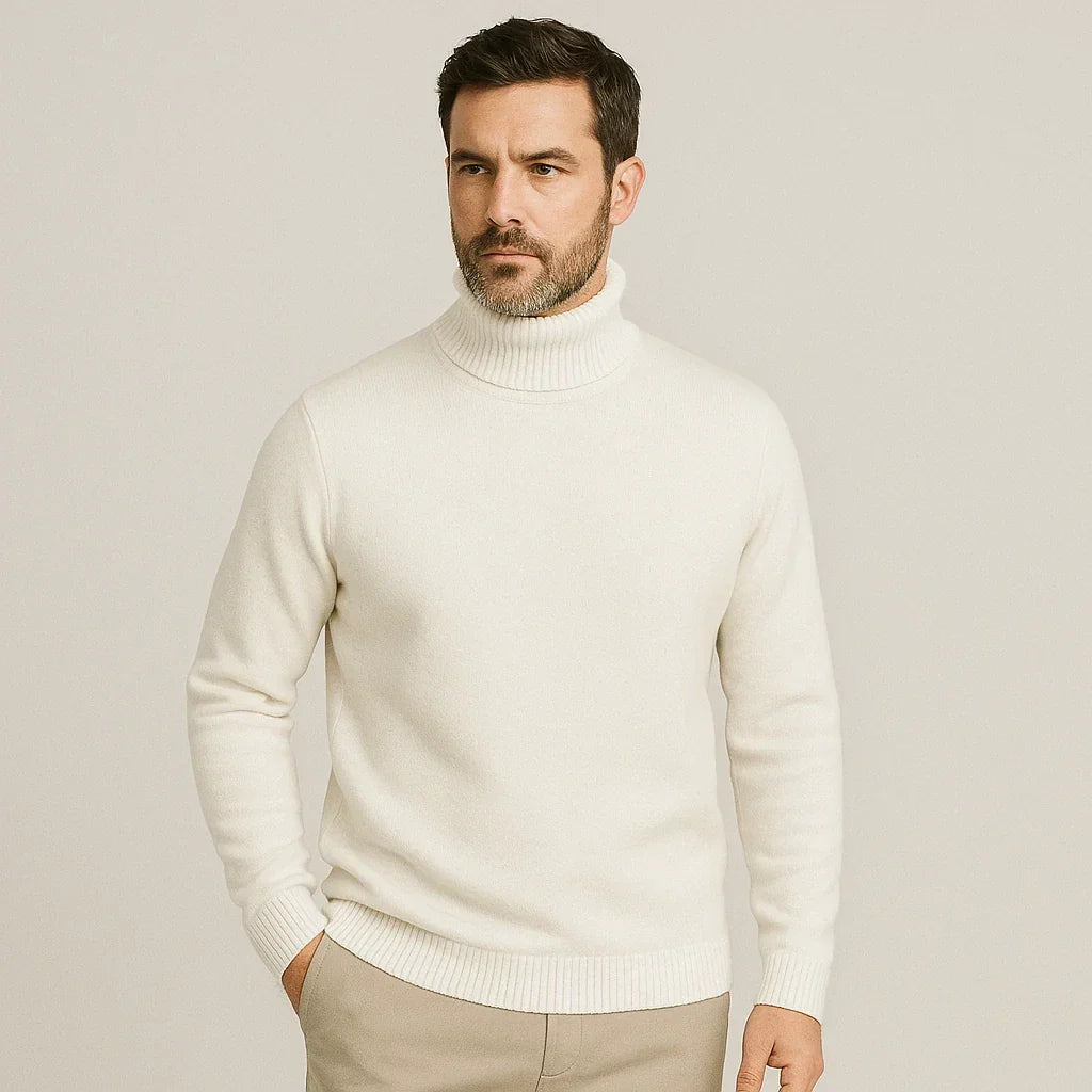 Suéter elegante de cuello alto para hombre – Calidez y confort atemporales