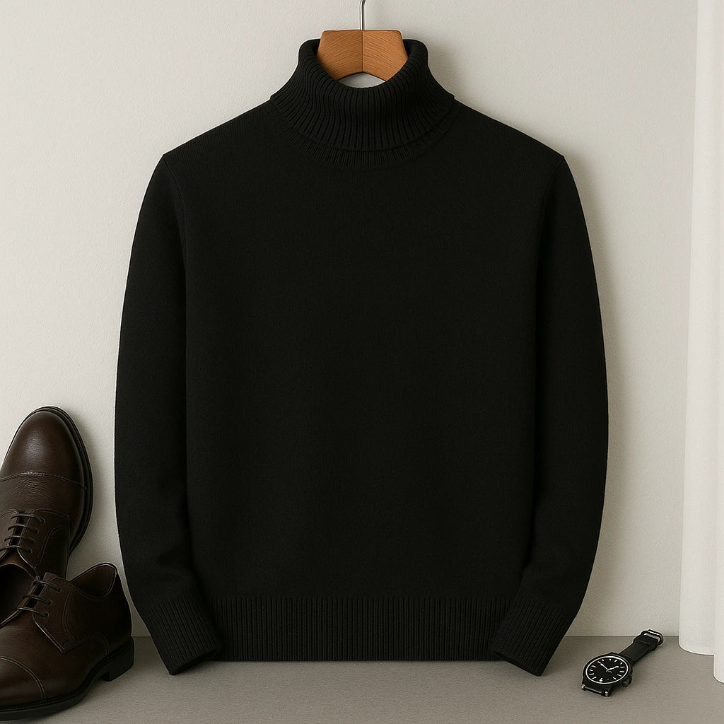 Suéter elegante de cuello alto para hombre – Calidez y confort atemporales
