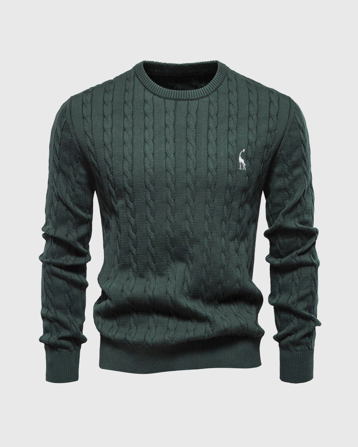 Jersey de punto trenzado para hombre – Estilo otoñal elegante