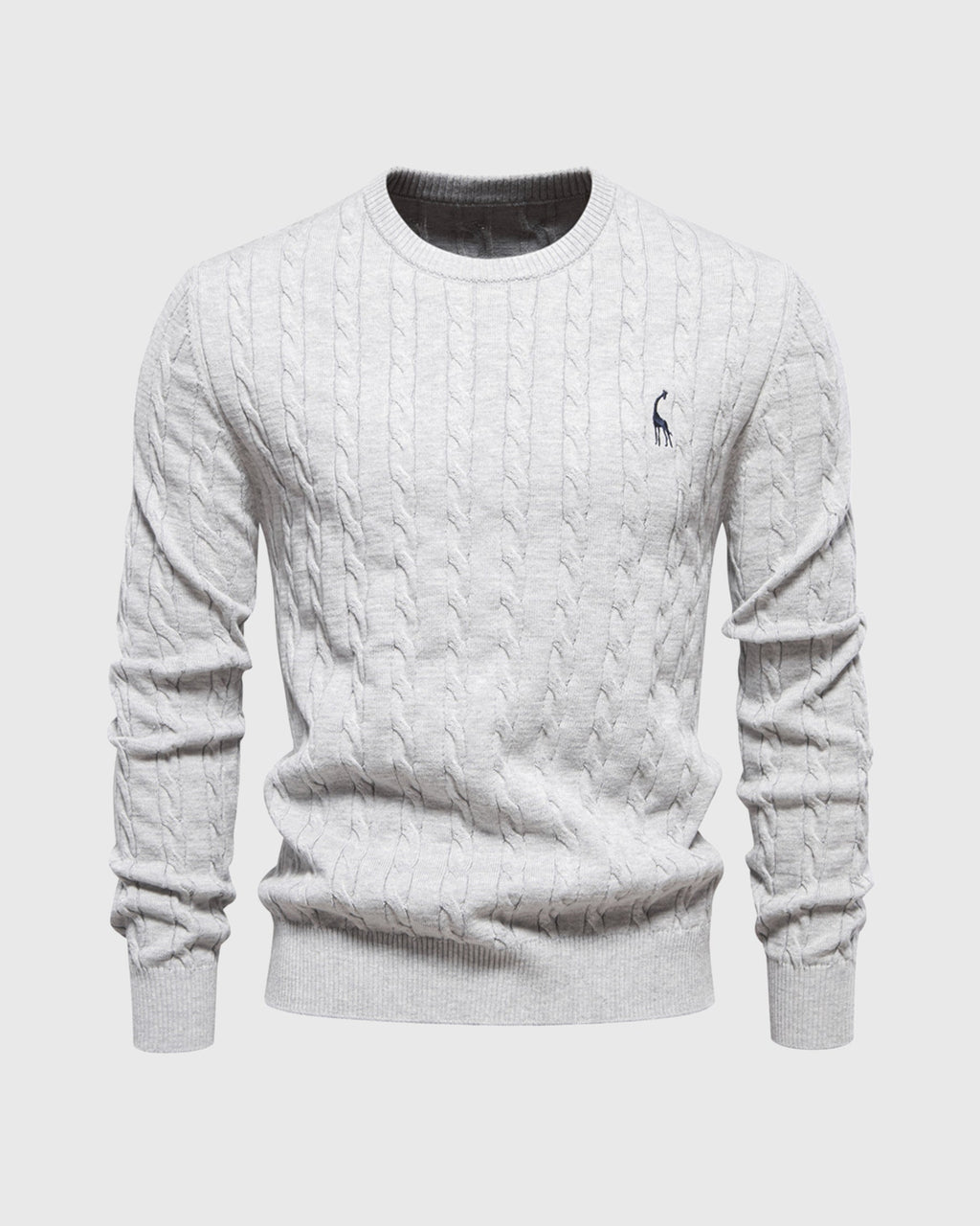 Jersey de punto trenzado para hombre – Estilo otoñal elegante