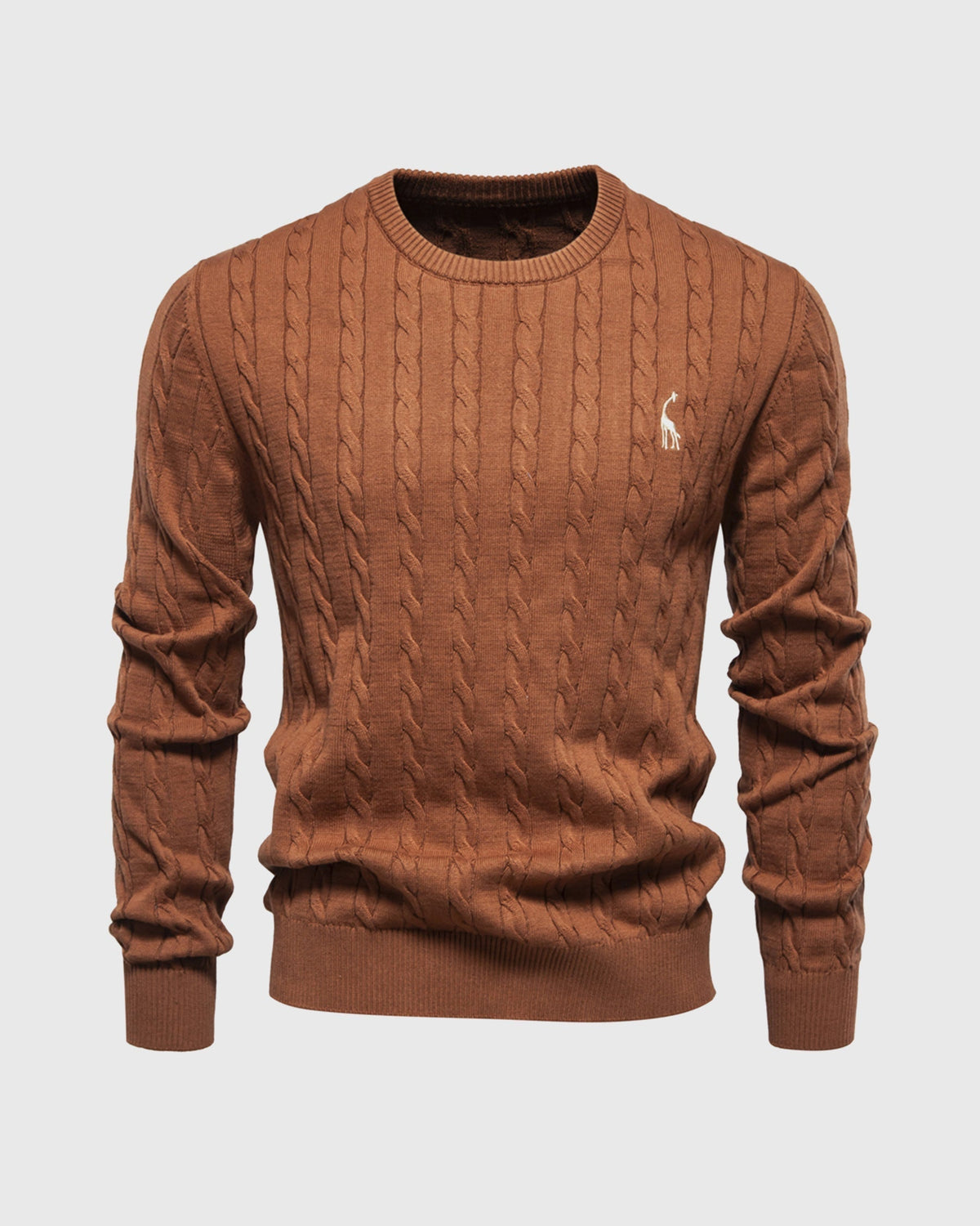 Jersey de punto trenzado para hombre – Estilo otoñal elegante
