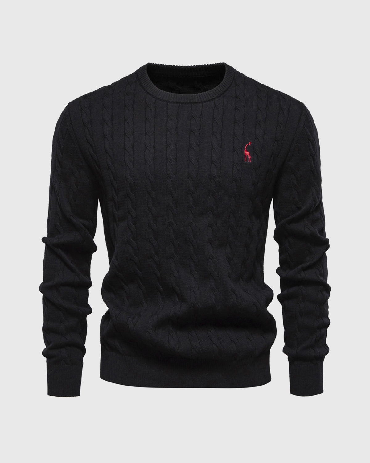 Jersey de punto trenzado para hombre – Estilo otoñal elegante