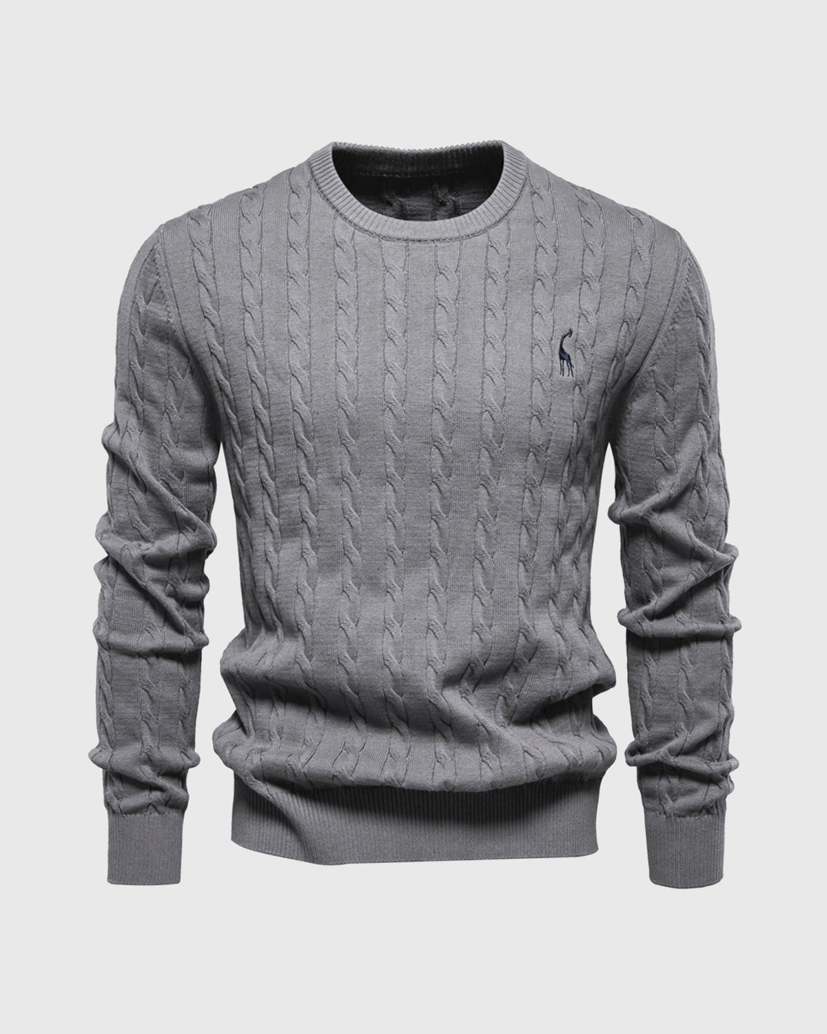 Jersey de punto trenzado para hombre – Estilo otoñal elegante