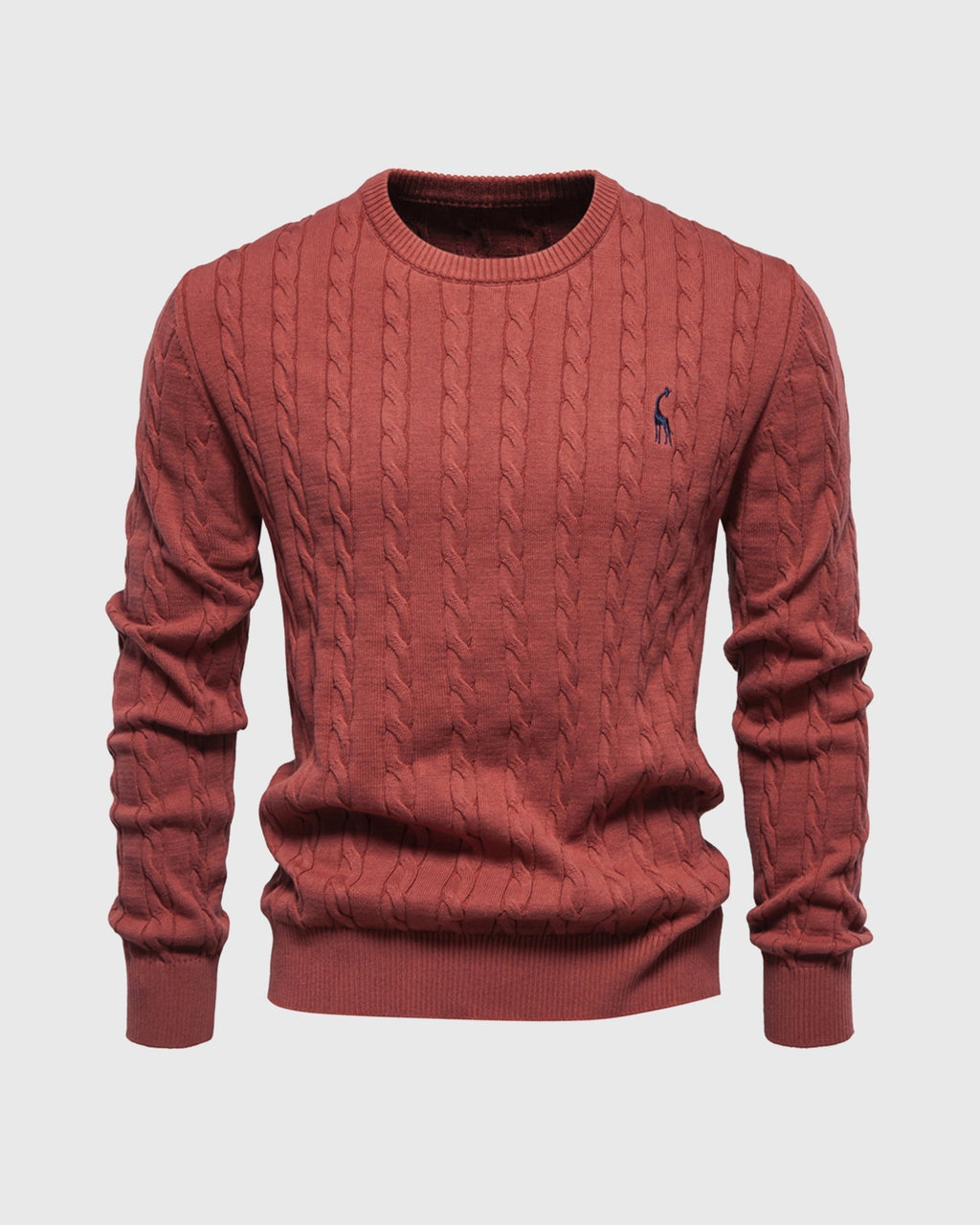 Jersey de punto trenzado para hombre – Estilo otoñal elegante