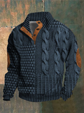 Suéter de punto trenzado para hombre: elegancia moderna para el otoño y entretiempo
