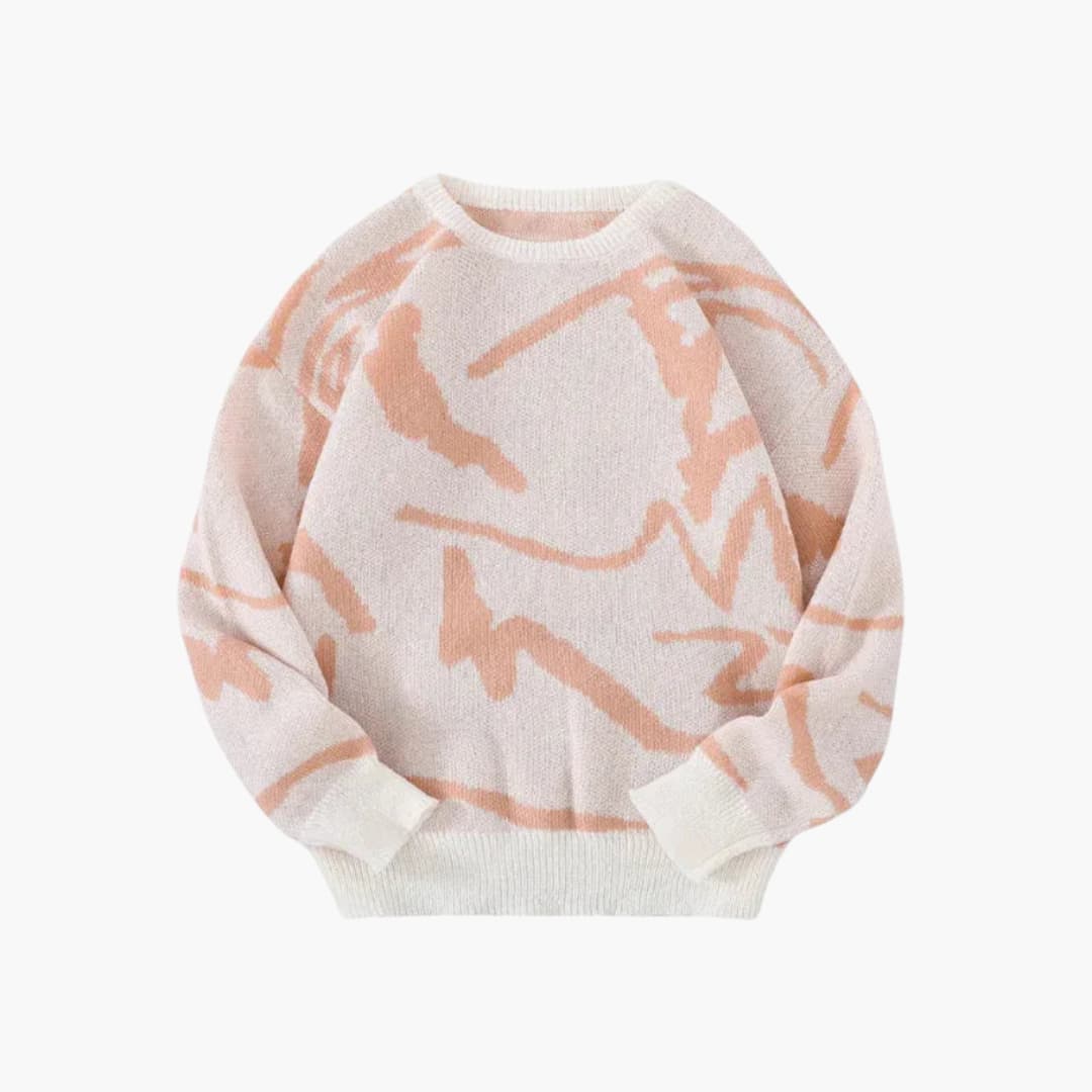 Suéter de hombre de moda con estampado abstracto – cálido y cómodo para un estilo único