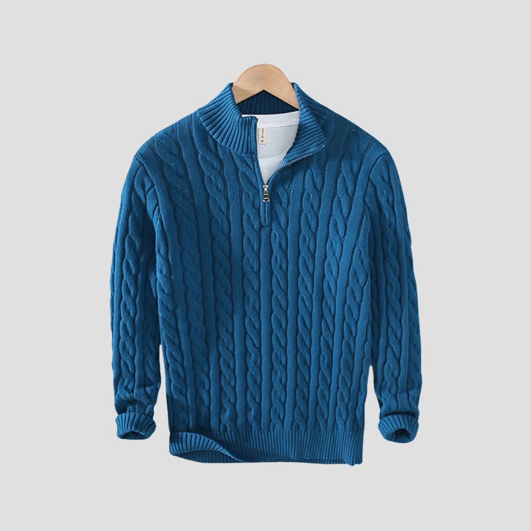 Pull Hombre Clásico - Punto Trenzado | Elegancia Atemporal