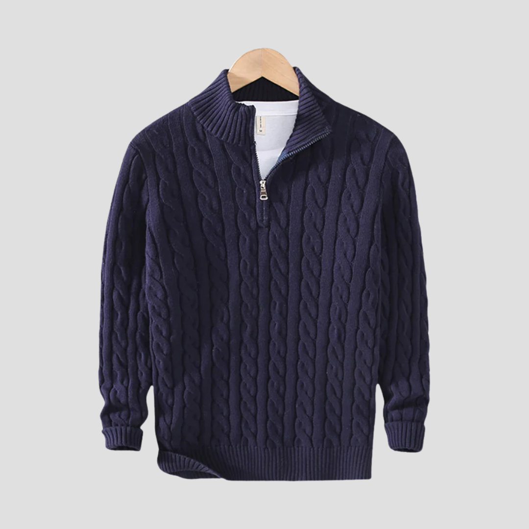 Pull Hombre Clásico - Punto Trenzado | Elegancia Atemporal
