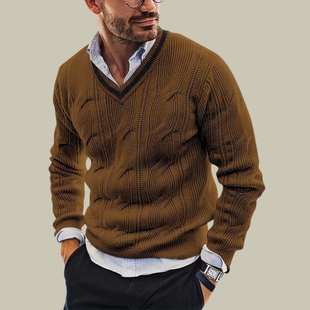 Suéter para hombre tejido italiano - Matteo - Lujo y confort