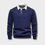 Jersey elegante para hombre – sudadera de manga larga con cuello clásico y comodidad moderna