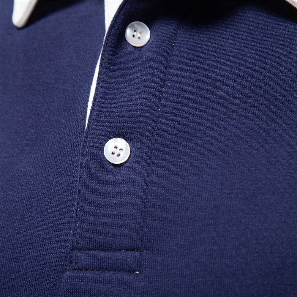 Jersey elegante para hombre – sudadera de manga larga con cuello clásico y comodidad moderna