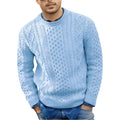 Jersey trenzado para hombre, elegante y cálido, para un invierno confortable