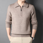 Jersey de punto de media cremallera para hombre – Elegancia y comodidad