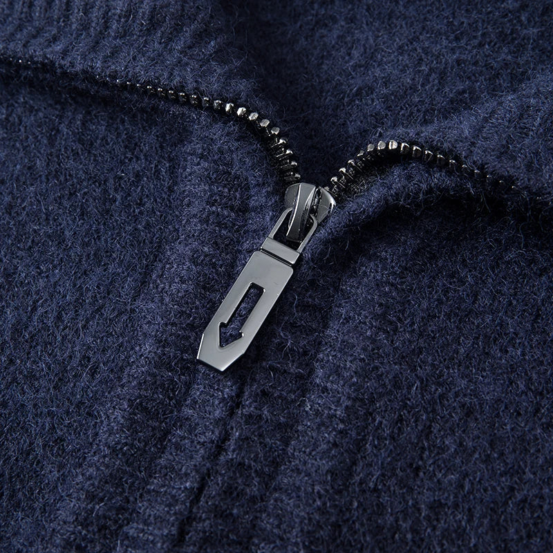 Jersey de punto de media cremallera para hombre – Elegancia y comodidad