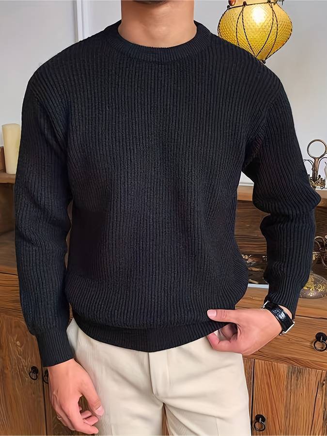 Suéter de punto para hombre - Caliente, cómodo, con estilo - Invierno