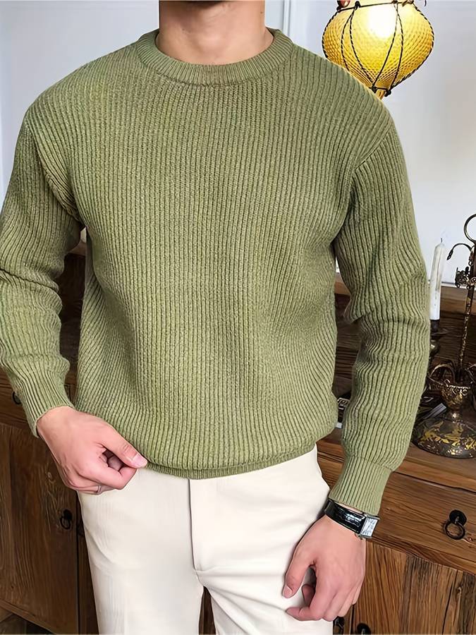 Suéter de punto para hombre - Caliente, cómodo, con estilo - Invierno