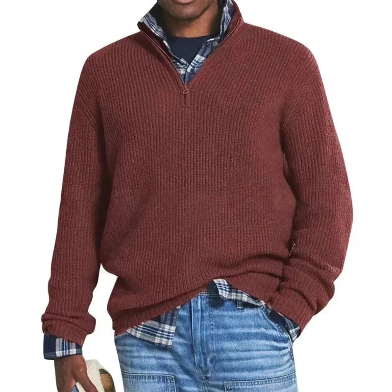 Suéter con cremallera para hombre - Elegancia y confort