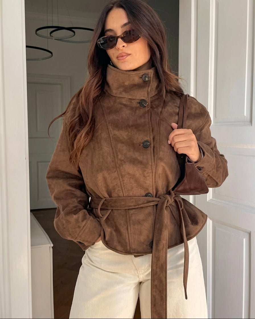 Rebecca Chaqueta con Cordones en Imitación Ante