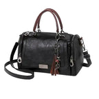 RHEA - Bolso Espacioso de Cuero Suave con Correa y Cremallera
