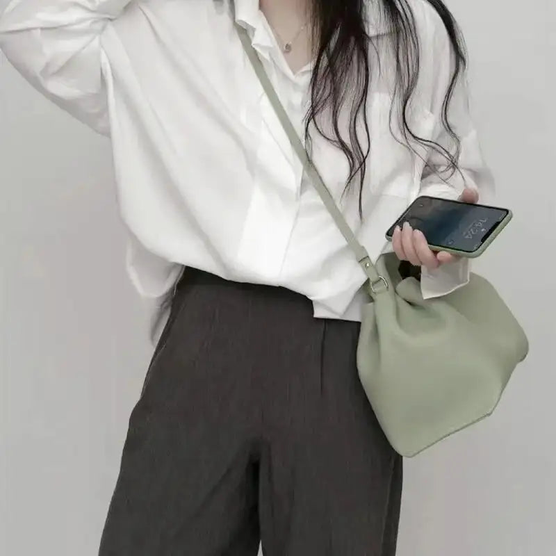 Rosa - Bolso Bandolera de Piel Flexible