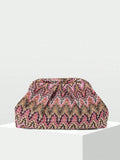 Clutch Bianca plisado de jacquard
