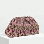 Clutch Bianca plisado de jacquard