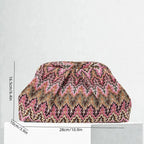 Clutch Bianca plisado de jacquard