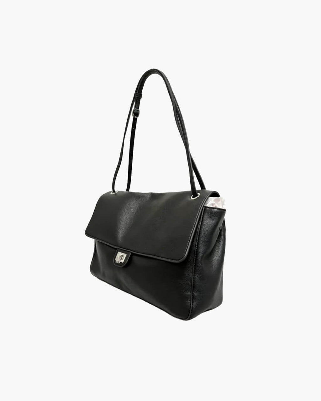 Bolso de hombro maxi con solapa de cuero sintético Carla - para edición