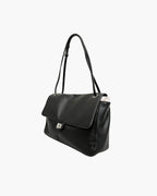 Bolso de hombro maxi con solapa de cuero sintético Carla - para edición