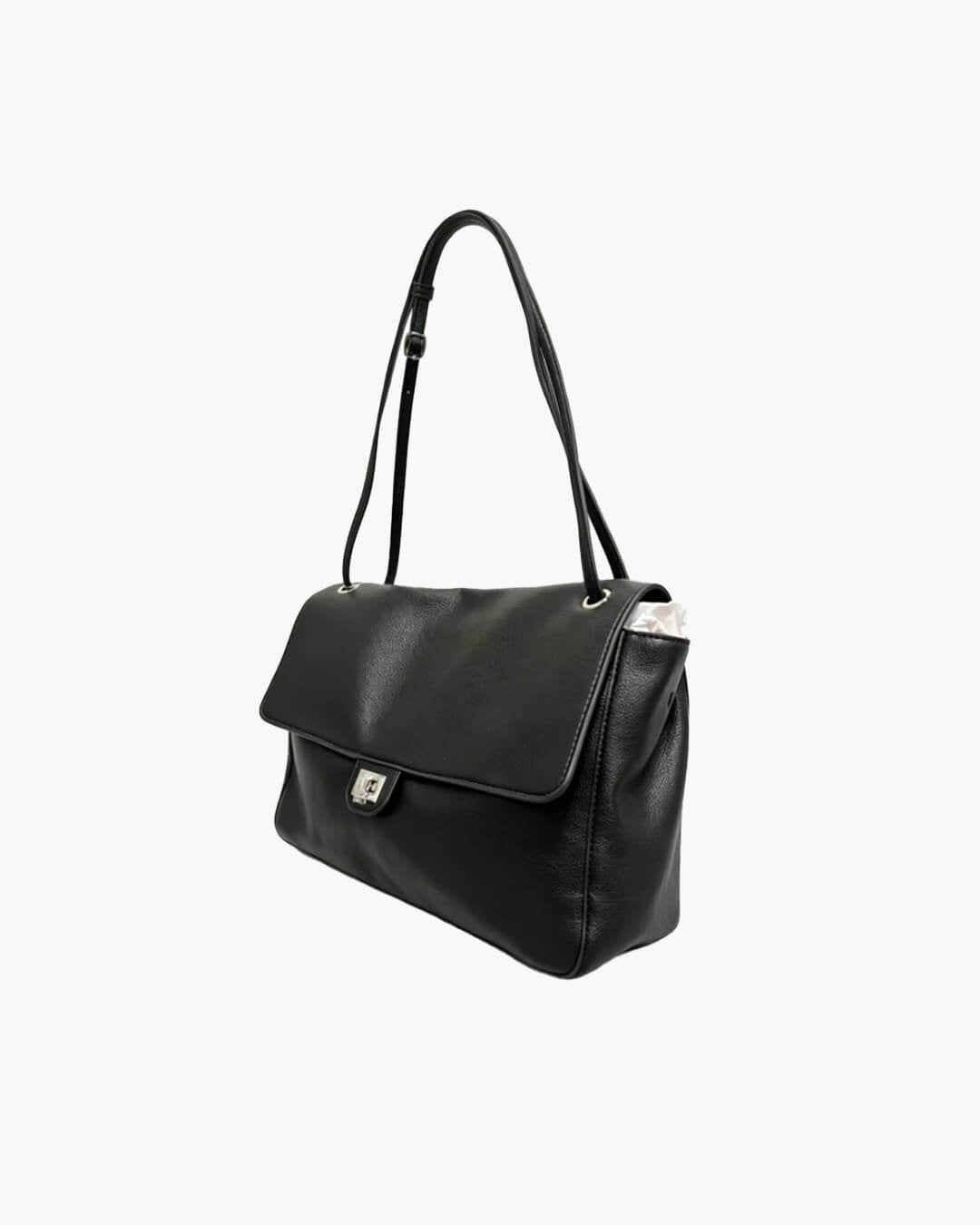 Bolso de hombro maxi con solapa de cuero sintético Carla - para edición