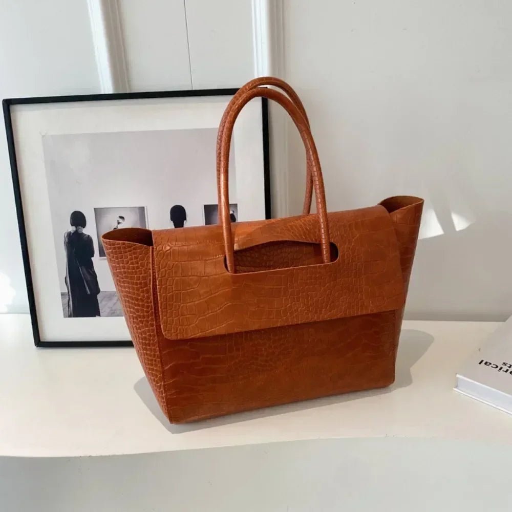 Jessica Embossed Leather Tote