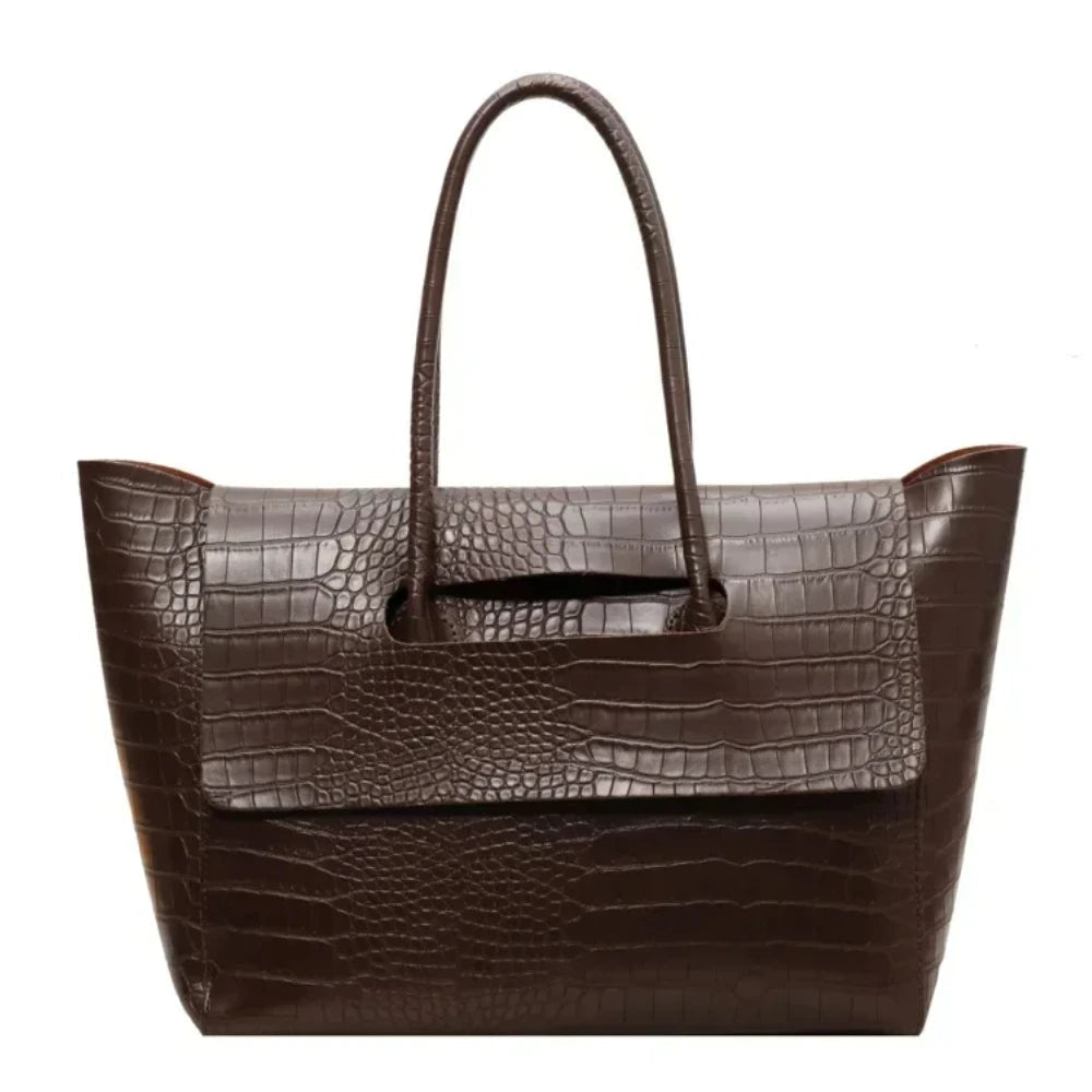 Jessica Embossed Leather Tote