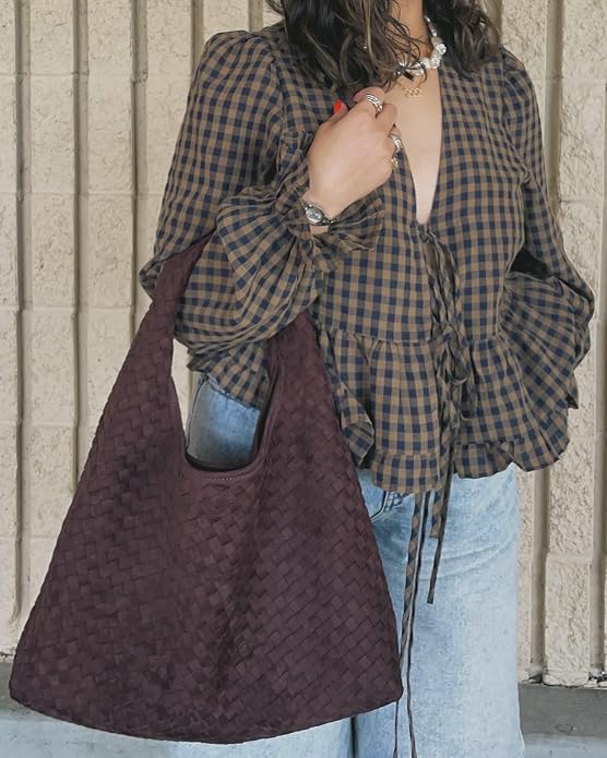 Bolso tote Linda tejido en ante sintético