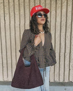 Bolso tote Linda tejido en ante sintético