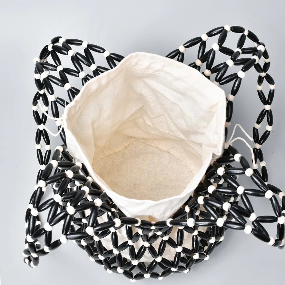 Margot Woven Beaded Tote Bag