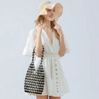 Margot Woven Beaded Tote Bag