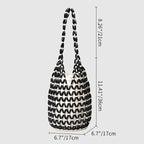 Margot Woven Beaded Tote Bag