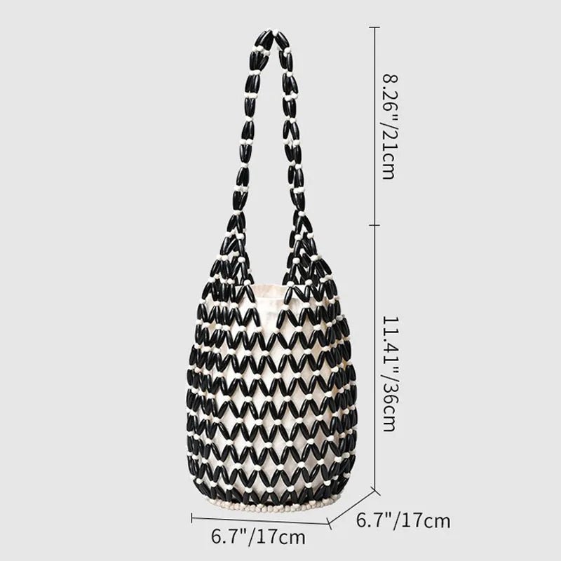 Margot Woven Beaded Tote Bag